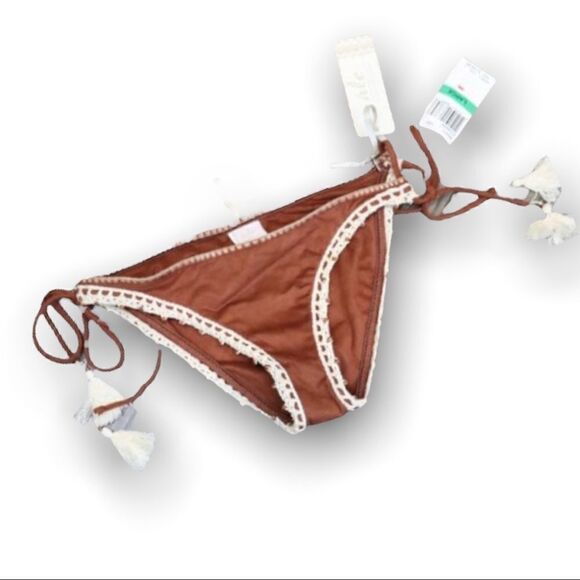 Ale by Alessandra Ever Suede Boho Bikini Bottom Size L - Picture 2 of 7